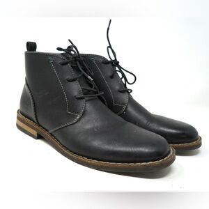 Original Penguin Monty Chukka Boots Shoes Mens Size 10 Black Leather Lace Up